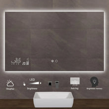 Load image into Gallery viewer, Introducing the Ultimate LED Smart Mirror: WiFi Connectivity, Anti-Fog, and Dimmable Illumination - Elevate Your Grooming Experience
